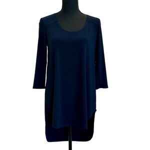 JOSEPH Ribkoff navy blue asymmetrical blouse Sz 6